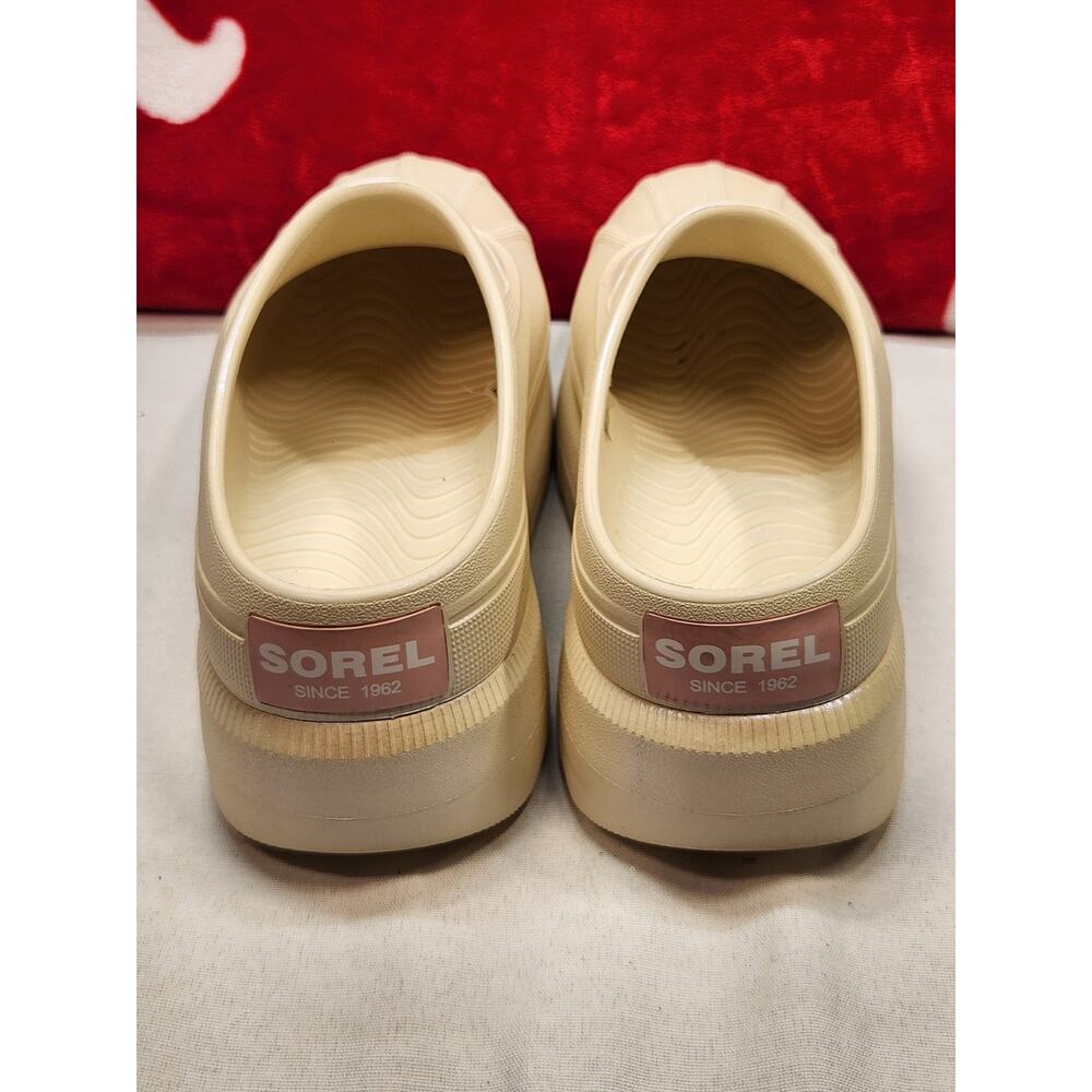 Sorel Womens 8 Slip On Clog Mule Cream Waterproof Garden Comfort Casual Shoes - Picture 6 of 11